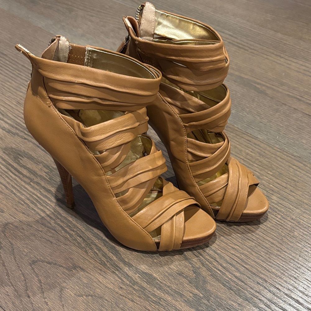 Charles David Tan Strappy Heels